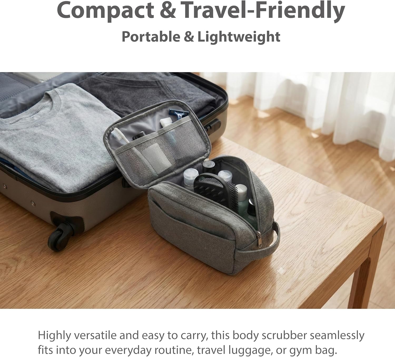 2 PC Silicone Body Scrubber, 2 in 1 Exfoliating Shower Bath Scrubber, Soft Silicone Loofah for Sensitive Skin