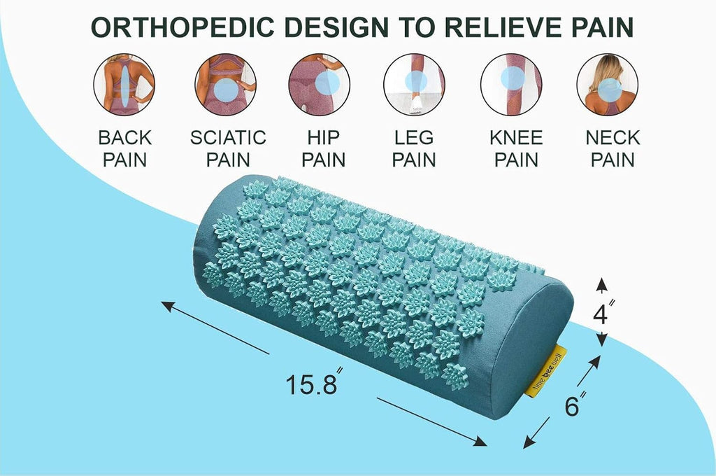 Acupressure Mat and Pillow Set | Acupuncture Mat for Back and Neck Pain Relief | Acupressure Mats for Stress, Sciatic Pain, Feet Massage 