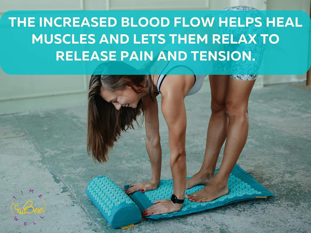 Acupressure Mat and Pillow Set | Acupuncture Mat for Back and Neck Pain Relief | Acupressure Mats for Stress, Sciatic Pain, Feet Massage 