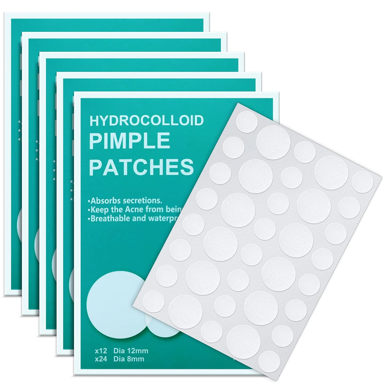 180 Counts Pimple Patches for Face Hydrocolloid Acne Patches for Face Invisible Zit Patches for Face Pimple Patch Acne Spot Treatment Patch Blemish Patches Cover Patches Stickers