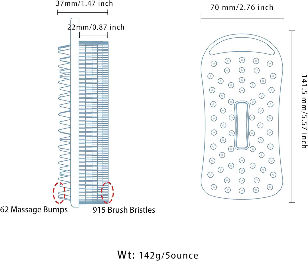 2 PC Silicone Body Scrubber, 2 in 1 Exfoliating Shower Bath Scrubber, Soft Silicone Loofah for Sensitive Skin